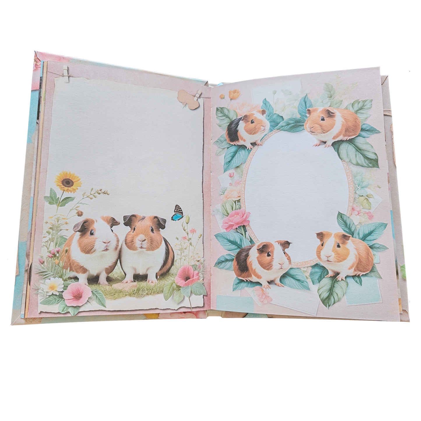 Illustriertes Notizbuch | Motiv Sweet Guinea Pigs | DIN A5 Hardcover | 160 Seiten