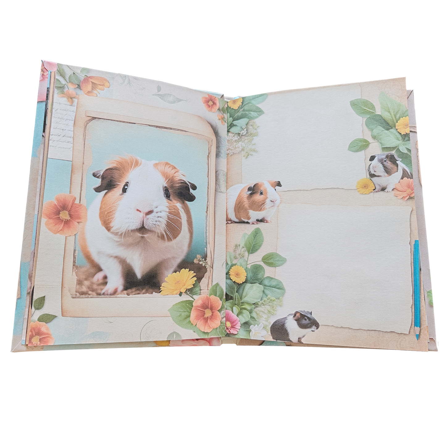 Illustriertes Notizbuch | Motiv Sweet Guinea Pigs | DIN A5 Hardcover | 160 Seiten