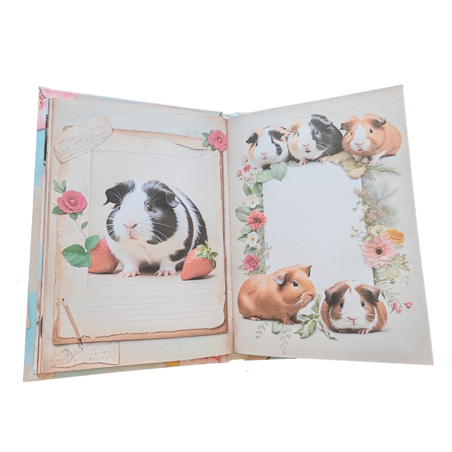 Illustriertes Notizbuch | Motiv Sweet Guinea Pigs | DIN A5 Hardcover | 160 Seiten