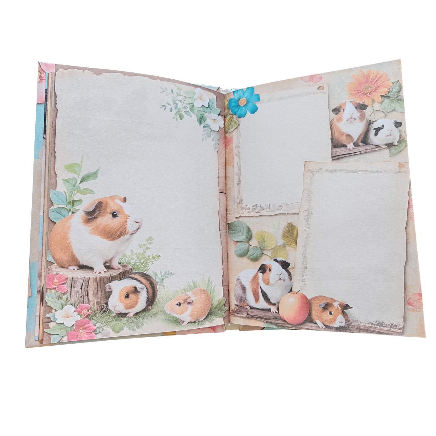 Illustriertes Notizbuch | Motiv Sweet Guinea Pigs | DIN A5 Hardcover | 160 Seiten