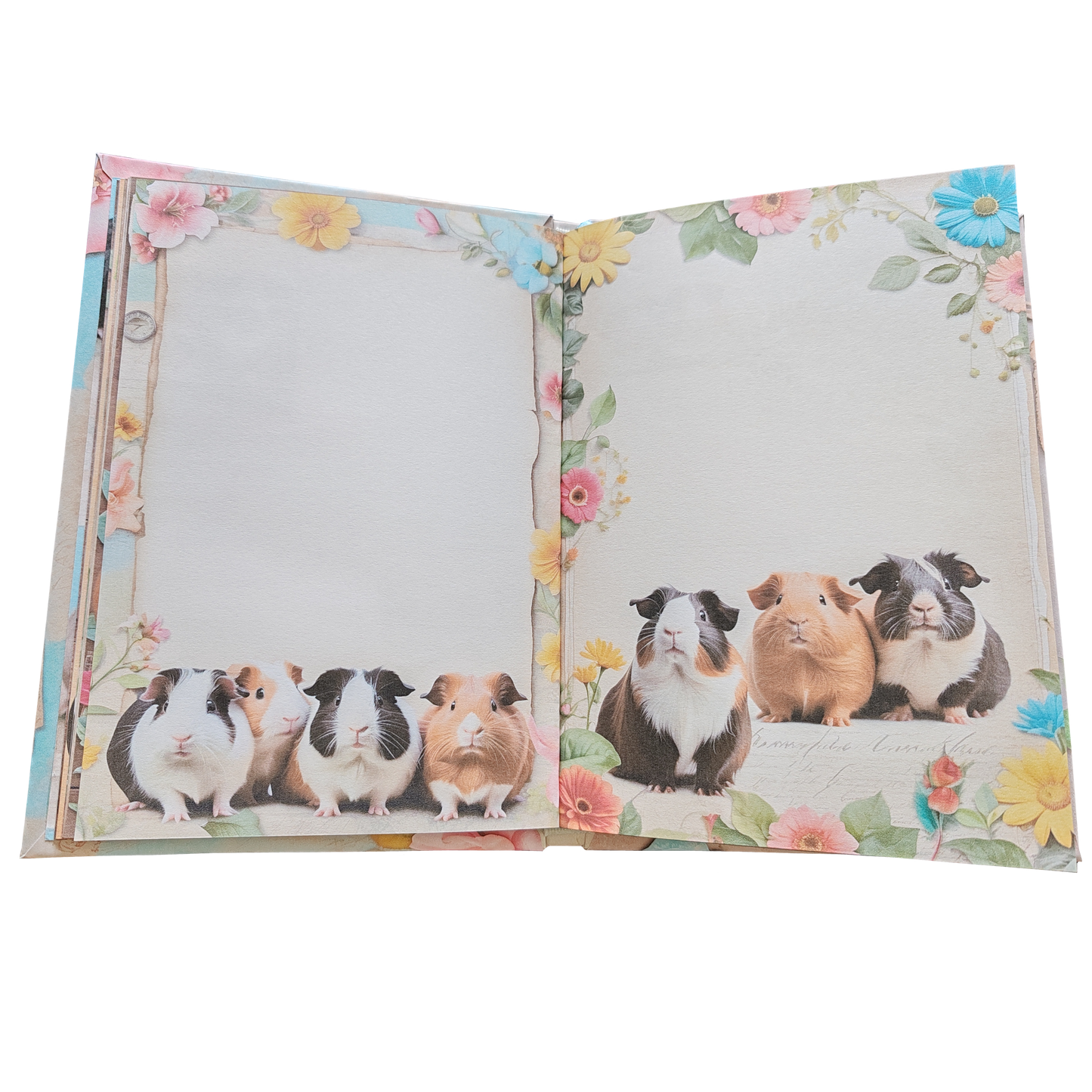 Illustriertes Notizbuch | Motiv Sweet Guinea Pigs | DIN A5 Hardcover | 160 Seiten