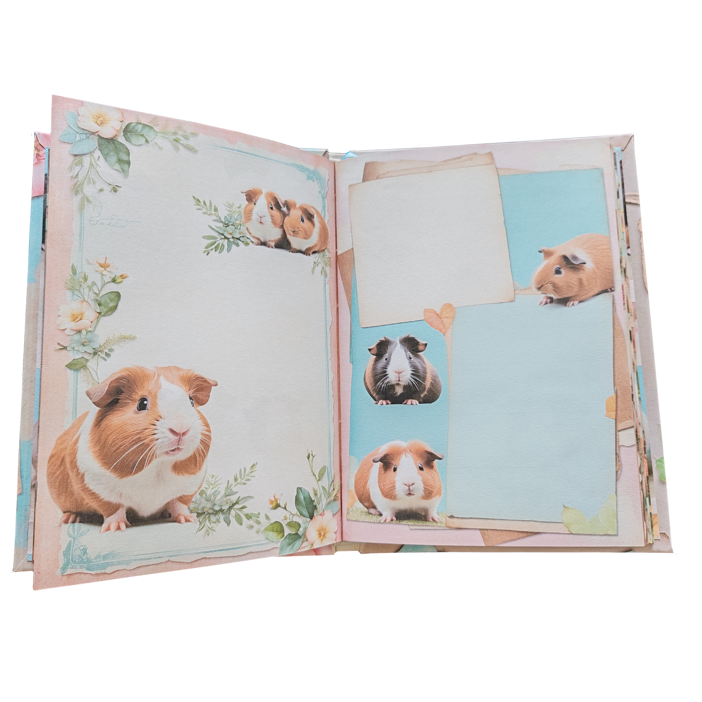 Illustriertes Notizbuch | Motiv Sweet Guinea Pigs | DIN A5 Hardcover | 160 Seiten