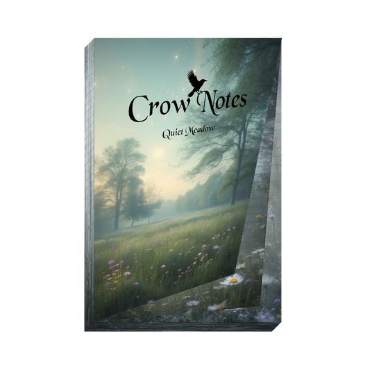 Crow Notes – Quiet Meadow | Notizblock mit Wilden Wiesen | 40 Blatt | DIN A5