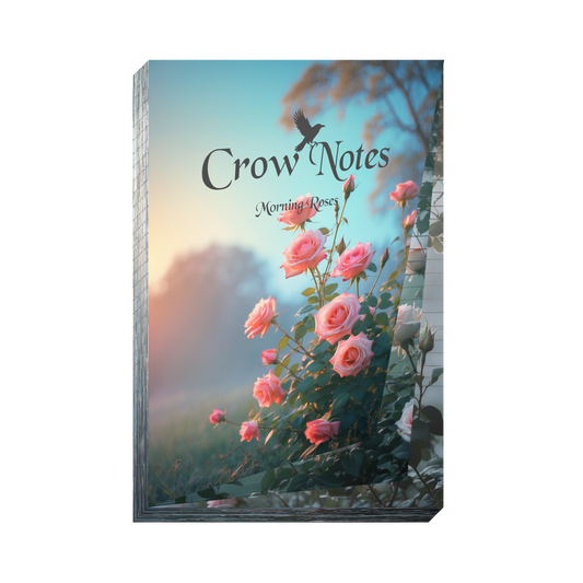 Crow Notes – Morning Roses | Notizblock mit Rosen| 40 Blatt | DIN A5