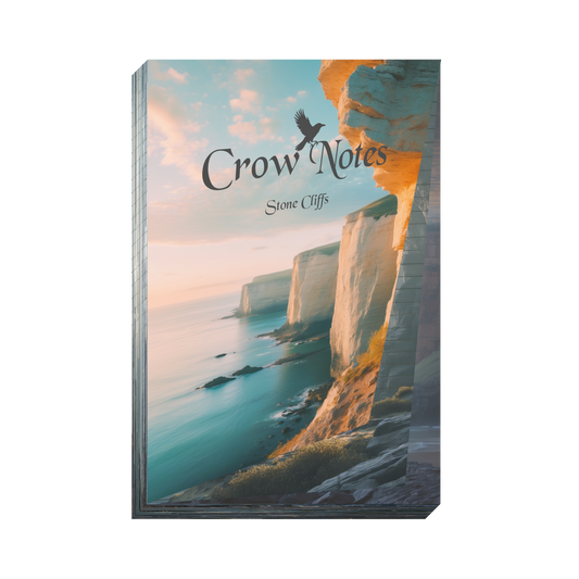 Crow Notes – Stone Cliffs | Notizblock mit Strandfelsen| 40 Blatt | DIN A5