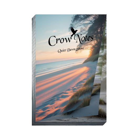 Crow Notes – Quiet Dawn Shore | Notizblock mit Stränden bei Sonnenuntergang | 40 Blatt | DIN A5