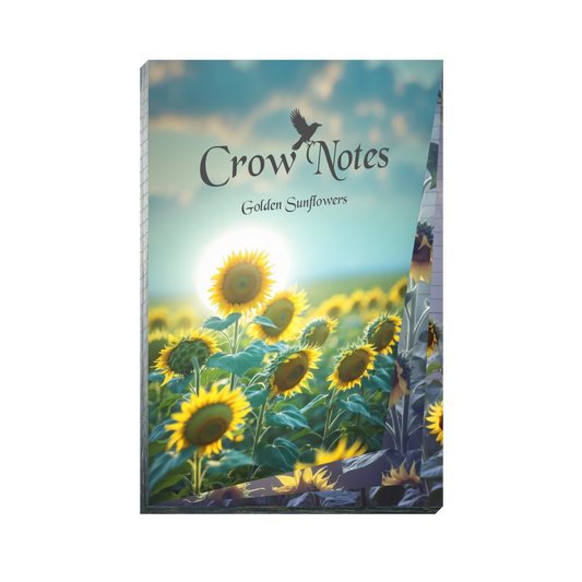 Notizblock | DIN A5 | Crow Notes – Golden Sunflowers