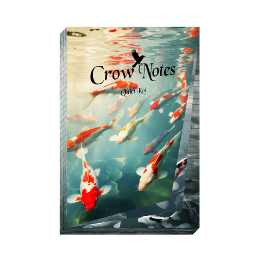 Crow Notes – Quiet Koi | Notizblock mit Kois | 40 Blatt | DIN A5
