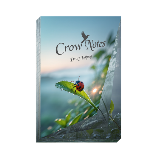 Crow Notes – Dewy Ladybug | Notizblock mit Marienkäfern | 40 Blatt | DIN A5