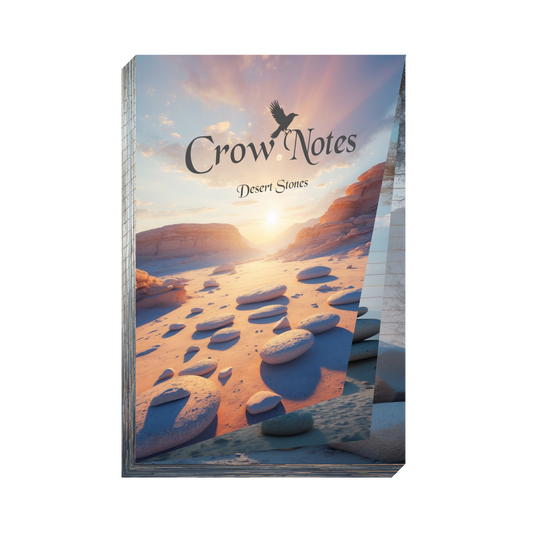 Crow Notes – Desert Stones | Notizblock mit Wüstenfelsen | 40 Blatt | DIN A5