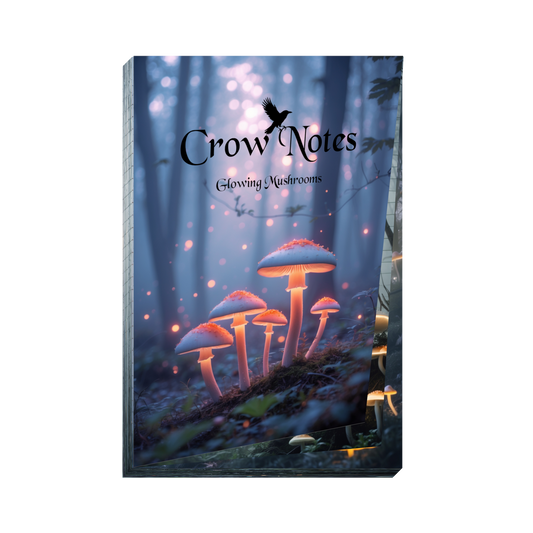 Notizblock | DIN A5 | Crow Notes – Glowing Mushrooms