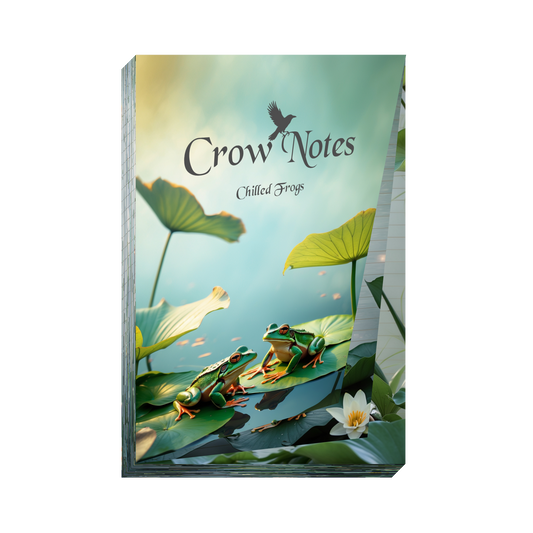 Crow Notes – Chilled Frogs | Notizblock mit Fröschen| 40 Blatt | DIN A5