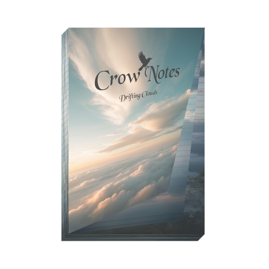 Crow Notes – Drifting Clouds | Notizblock mit Wolken | 40 Blatt | DIN A5