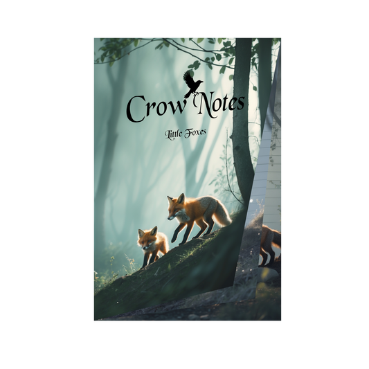 Crow Notes – Little Foxes | Notizblock mit Füchsen | 40 Blatt | DIN A5