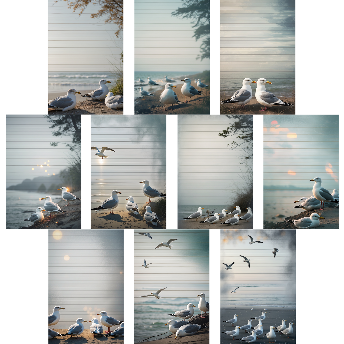 Notizblock | DIN A5 | Crow Notes – Coastal Gulls