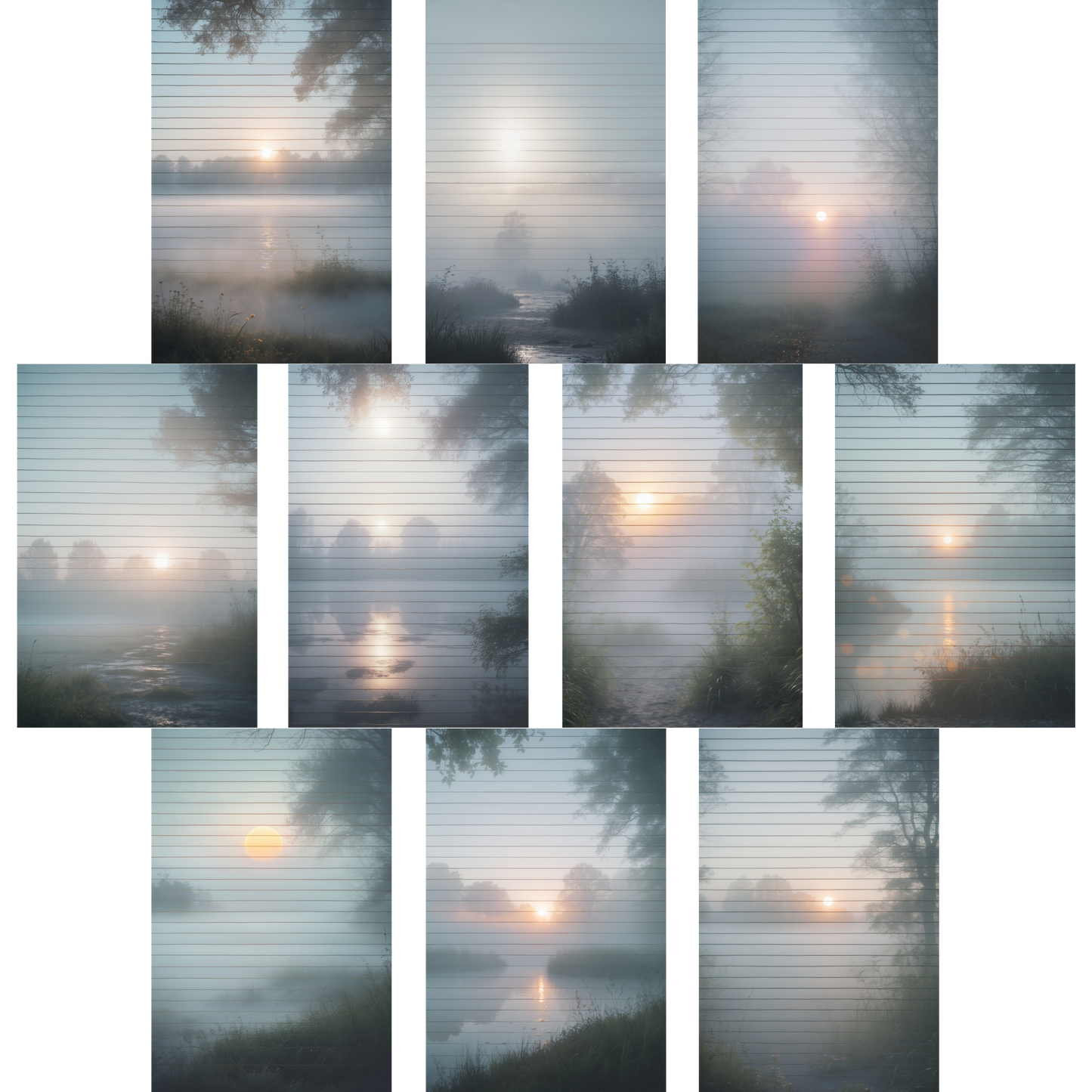 Notizblock | DIN A5 | Crow Notes – Misty Sunrise