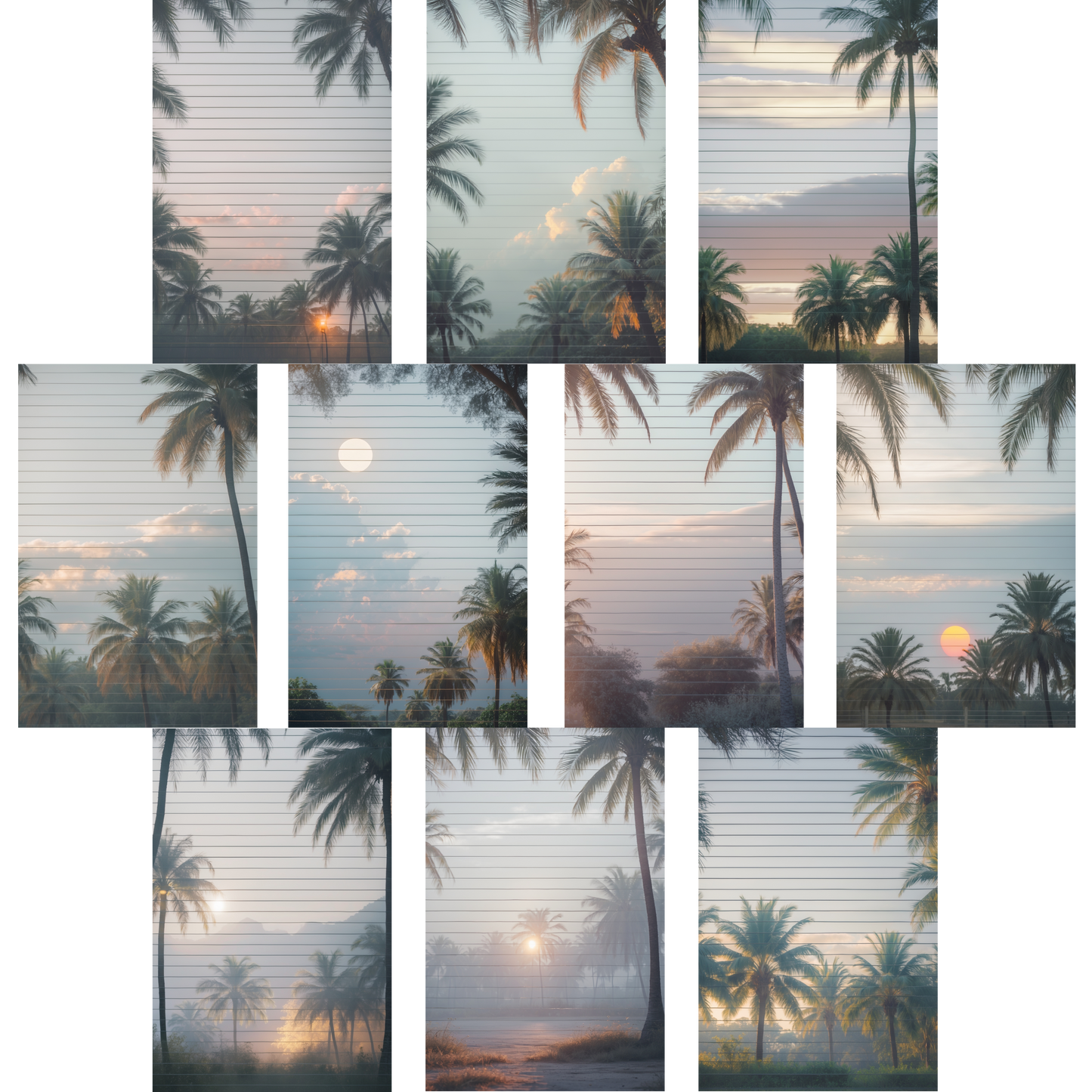 Notizblock | DIN A5 | Crow Notes – Golden Palm Evening