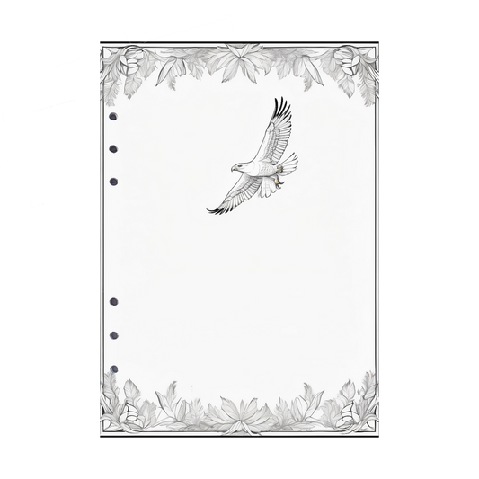 DIN A5 Ringbucheinlagen 6-fach Lochung mit Motiv | Bild Adler 1