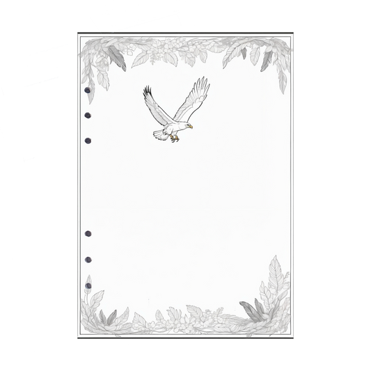 DIN A5 Ringbucheinlagen 6-fach Lochung mit Motiv | Bild Adler 2