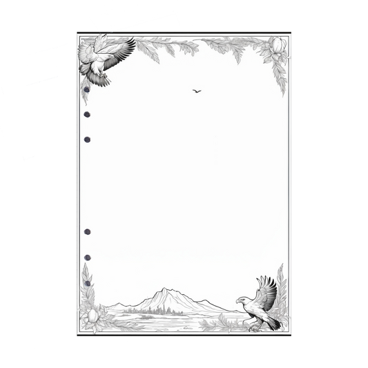 DIN A5 Ringbucheinlagen 6-fach Lochung mit Motiv | Bild Adler 3