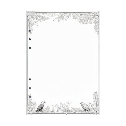 DIN A5 Ringbucheinlagen 6-fach Lochung mit Motiv | Bild Adler 4