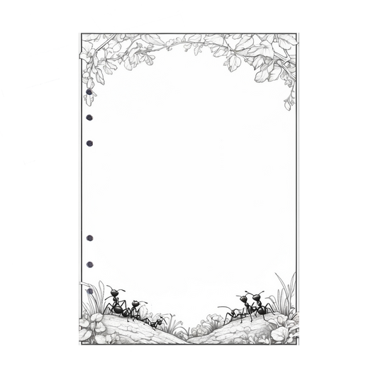 DIN A5 Ringbucheinlagen 6-fach Lochung mit Motiv | Bild Ameise 3