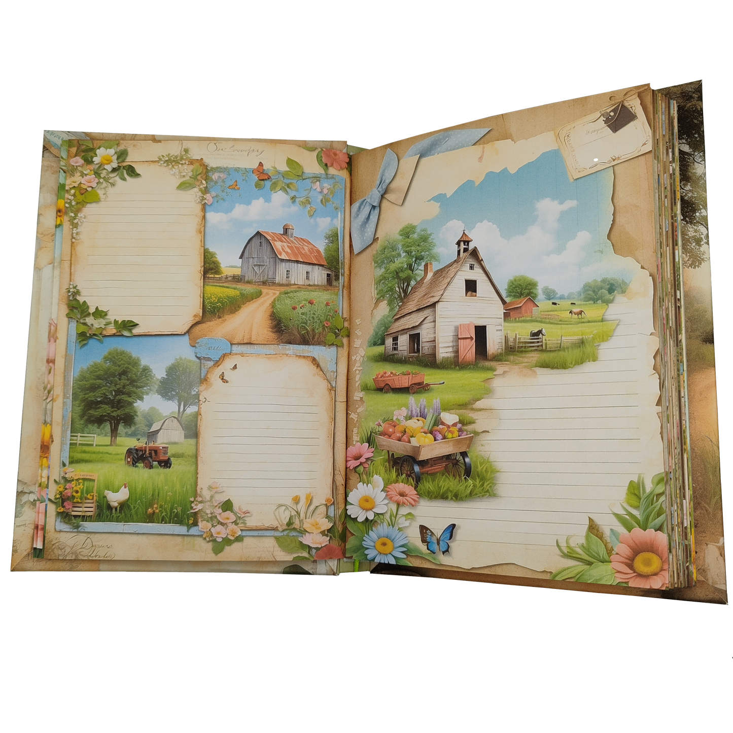 Illustriertes Notizbuch | Motiv Beautiful Farmlife | DIN A5 Hardcover | 160 Seiten