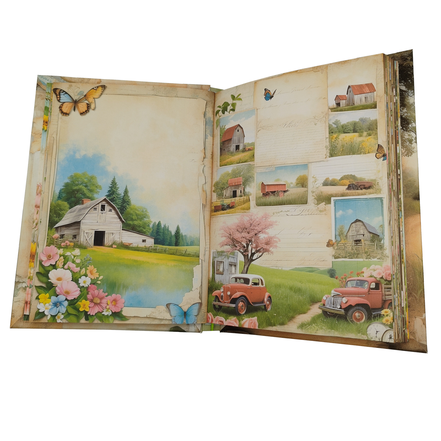 Illustriertes Notizbuch | Motiv Beautiful Farmlife | DIN A5 Hardcover | 160 Seiten