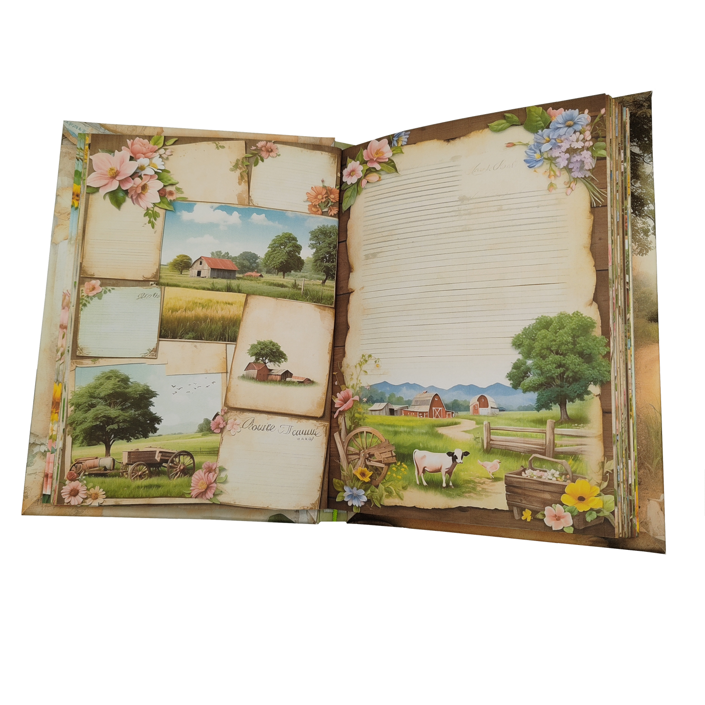 Illustriertes Notizbuch | Motiv Beautiful Farmlife | DIN A5 Hardcover | 160 Seiten