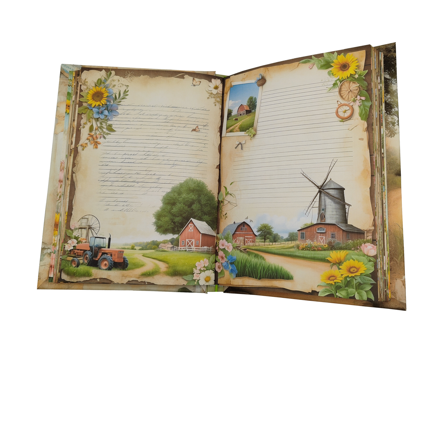 Illustriertes Notizbuch | Motiv Beautiful Farmlife | DIN A5 Hardcover | 160 Seiten