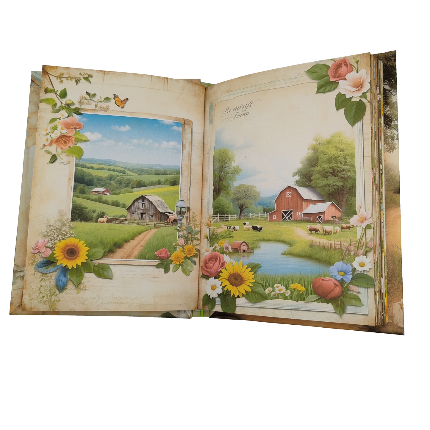 Illustriertes Notizbuch | Motiv Beautiful Farmlife | DIN A5 Hardcover | 160 Seiten