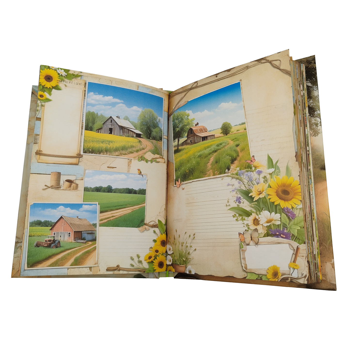 Illustriertes Notizbuch | Motiv Beautiful Farmlife | DIN A5 Hardcover | 160 Seiten