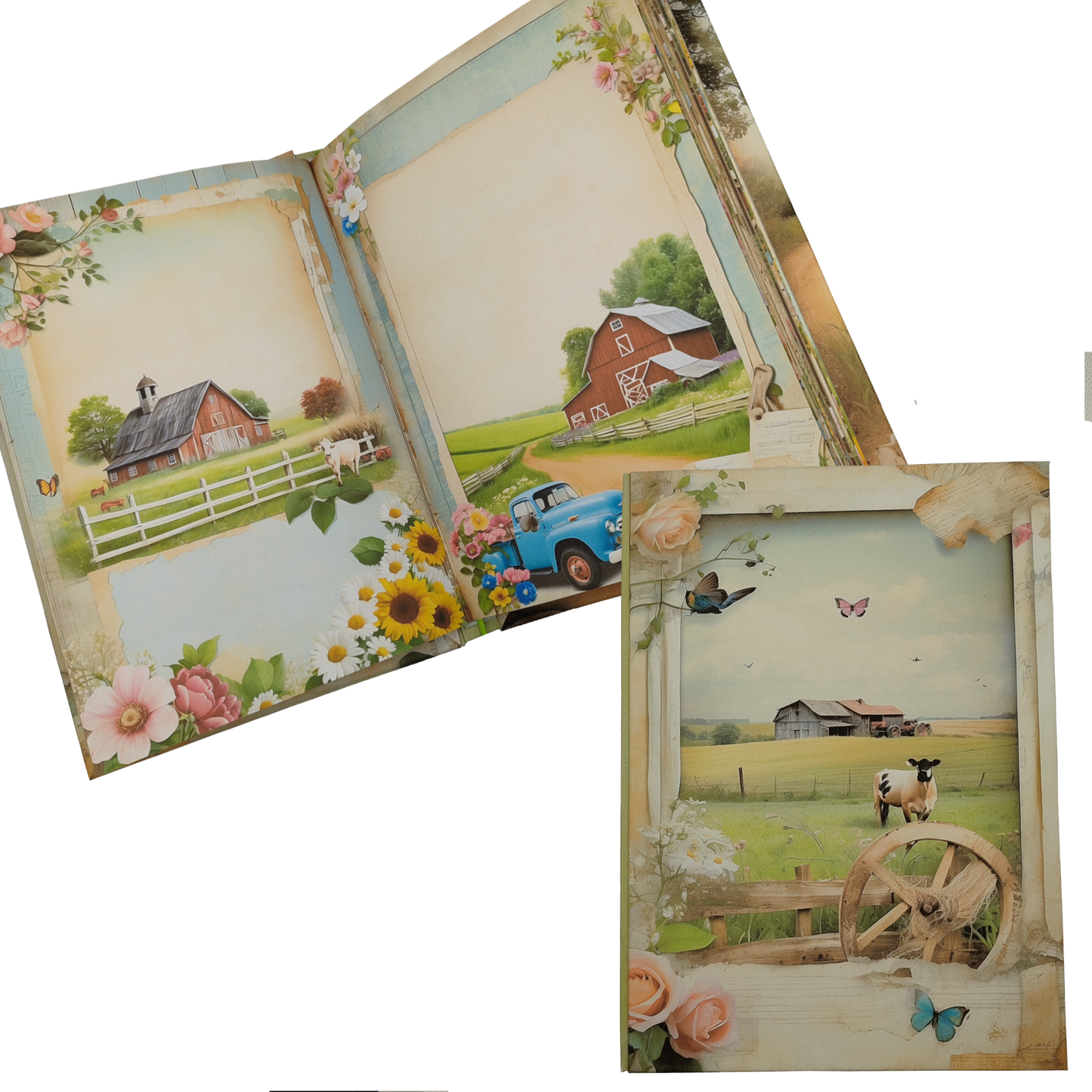 Illustriertes Notizbuch | Motiv Beautiful Farmlife | DIN A5 Hardcover | 160 Seiten