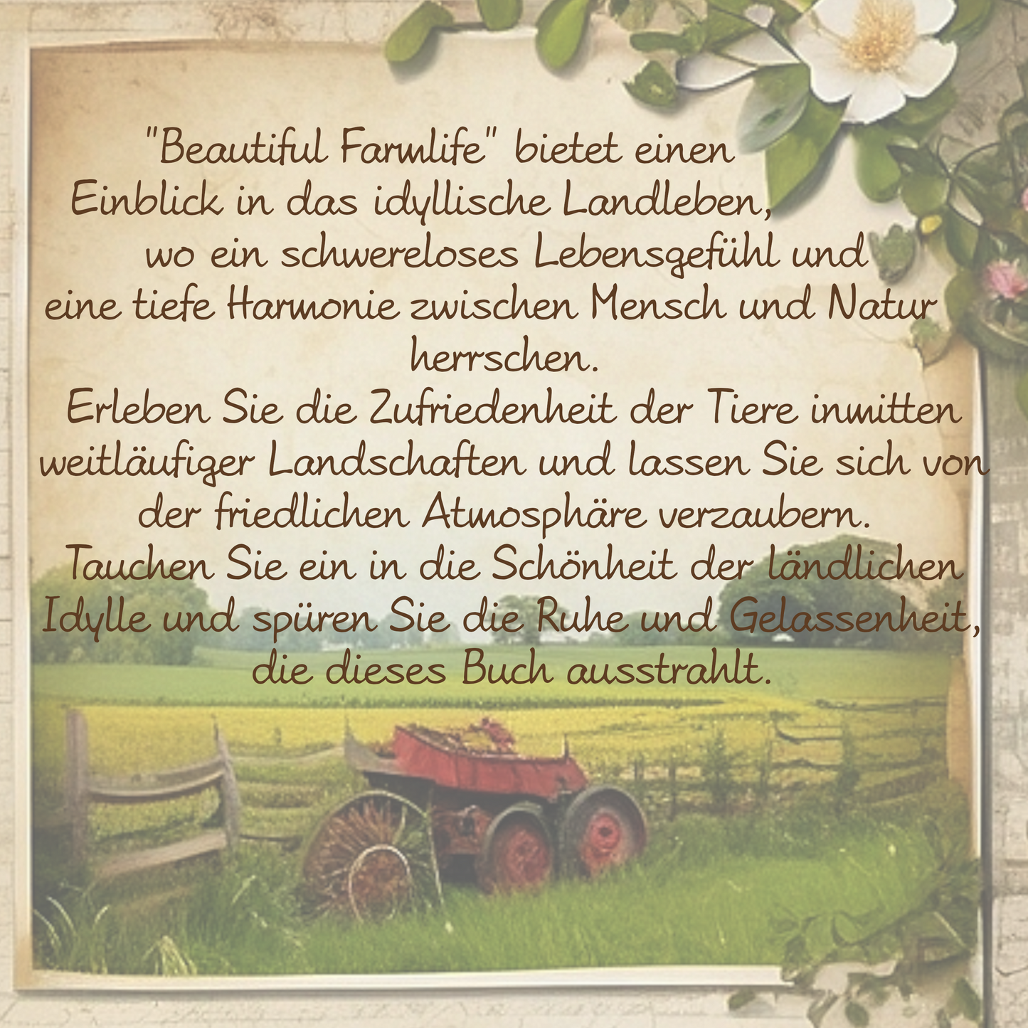 Illustriertes Notizbuch | Motiv Beautiful Farmlife | DIN A5 Hardcover | 160 Seiten