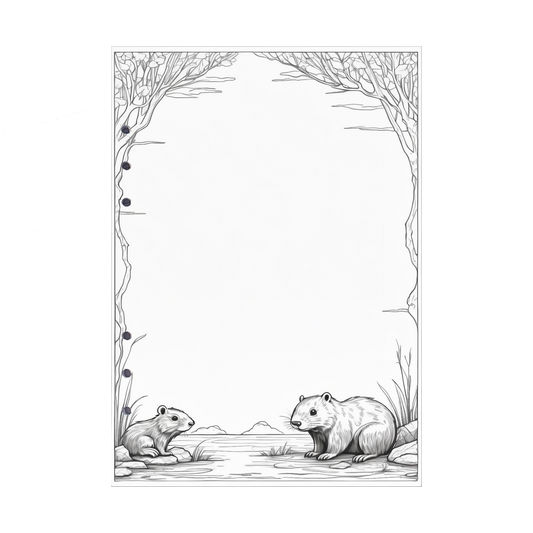 DIN A5 Ringbucheinlagen 6-fach Lochung mit Motiv | Bild Biber 1