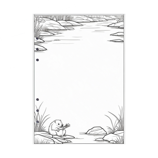 DIN A5 Ringbucheinlagen 6-fach Lochung mit Motiv | Bild Biber 2