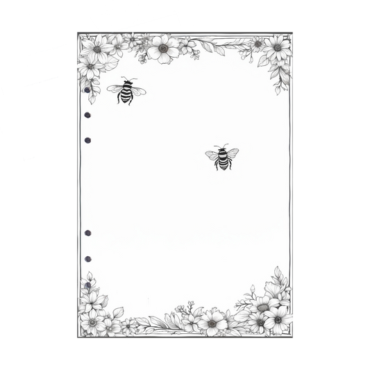 DIN A5 Ringbucheinlagen 6-fach Lochung mit Motiv | Bild Biene 10