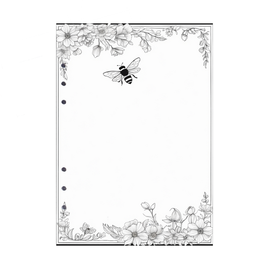 DIN A5 Ringbucheinlagen 6-fach Lochung mit Motiv | Bild Biene 11