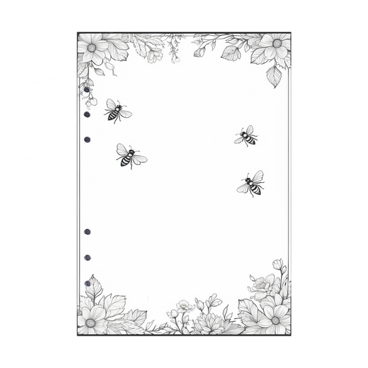 DIN A5 Ringbucheinlagen 6-fach Lochung mit Motiv | Bild Biene 12