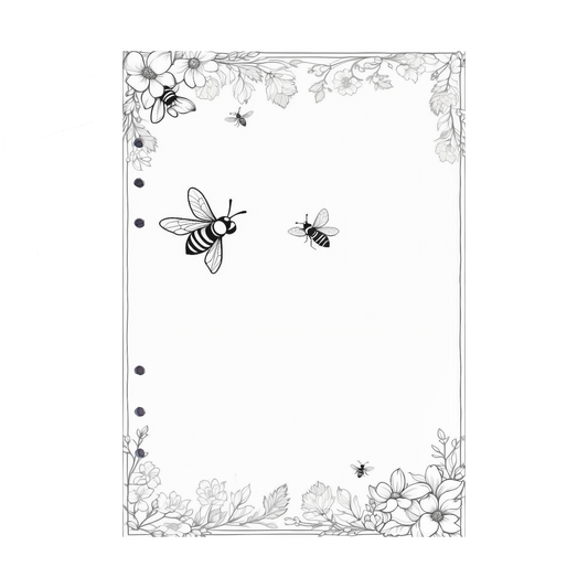 DIN A5 Ringbucheinlagen 6-fach Lochung mit Motiv | Bild Biene 2