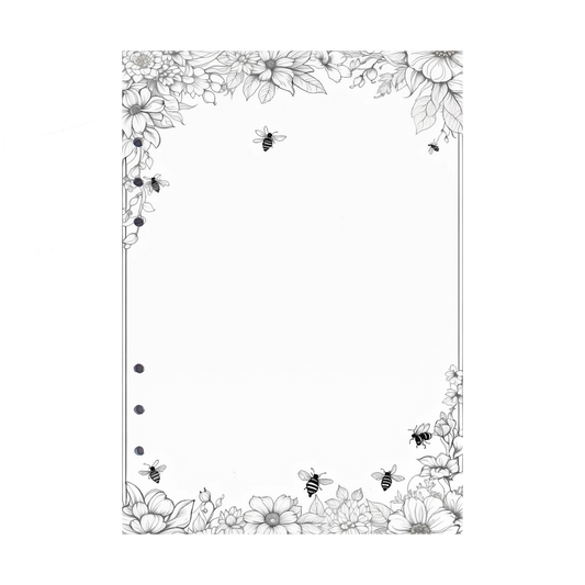 DIN A5 Ringbucheinlagen 6-fach Lochung mit Motiv | Bild Biene 4