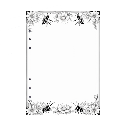 DIN A5 Ringbucheinlagen 6-fach Lochung mit Motiv | Bild Biene 5