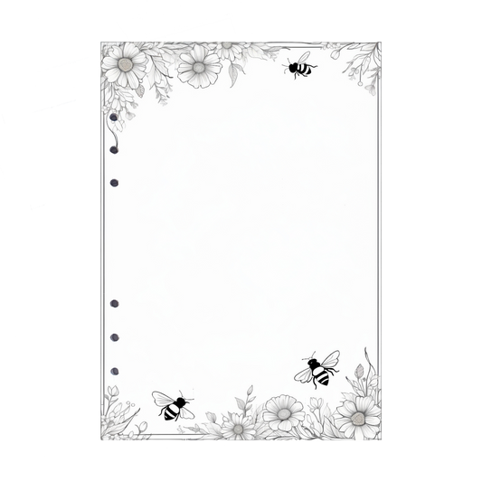 DIN A5 Ringbucheinlagen 6-fach Lochung mit Motiv | Bild Biene 6