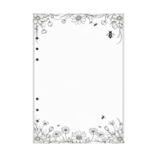 DIN A5 Ringbucheinlagen 6-fach Lochung mit Motiv | Bild Biene 7