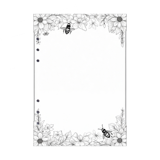 DIN A5 Ringbucheinlagen 6-fach Lochung mit Motiv | Bild Biene 8