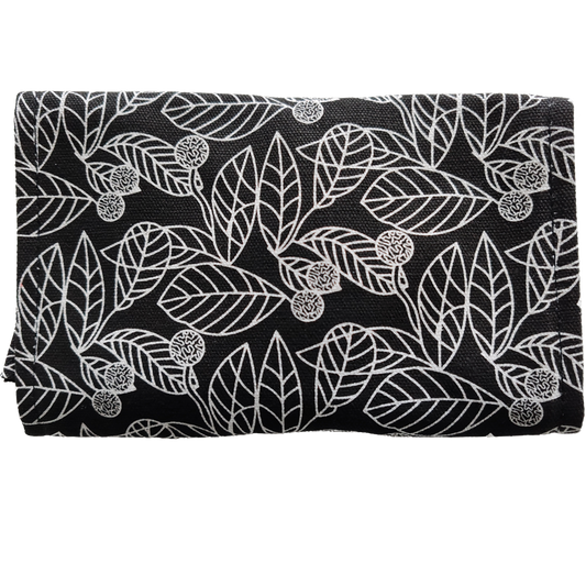 Federmäppchen | Laubblätter-Design | Canvas | 48 Stiftplätze | Einrollbar