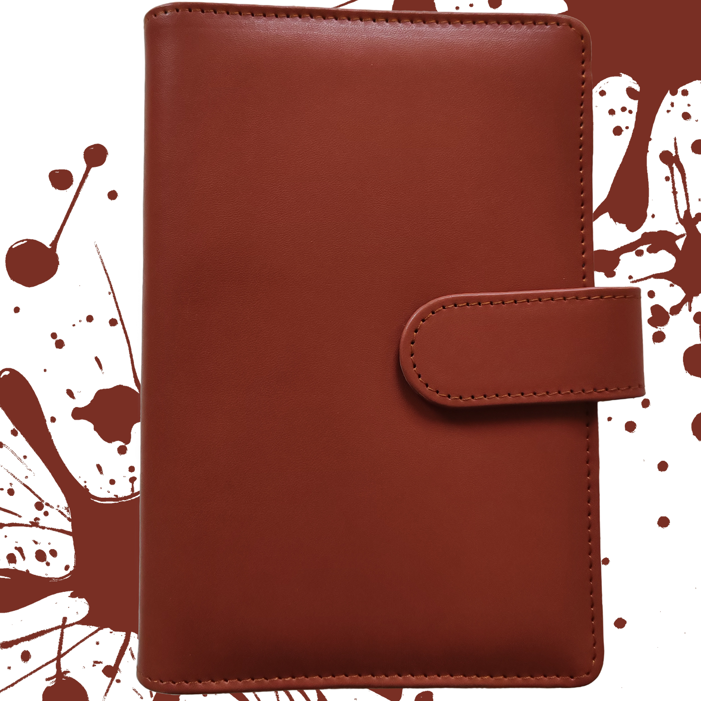 Personal Size / DIN A6 Ringbuch | Ringbinder Braun | 6-Ring-Mechanik