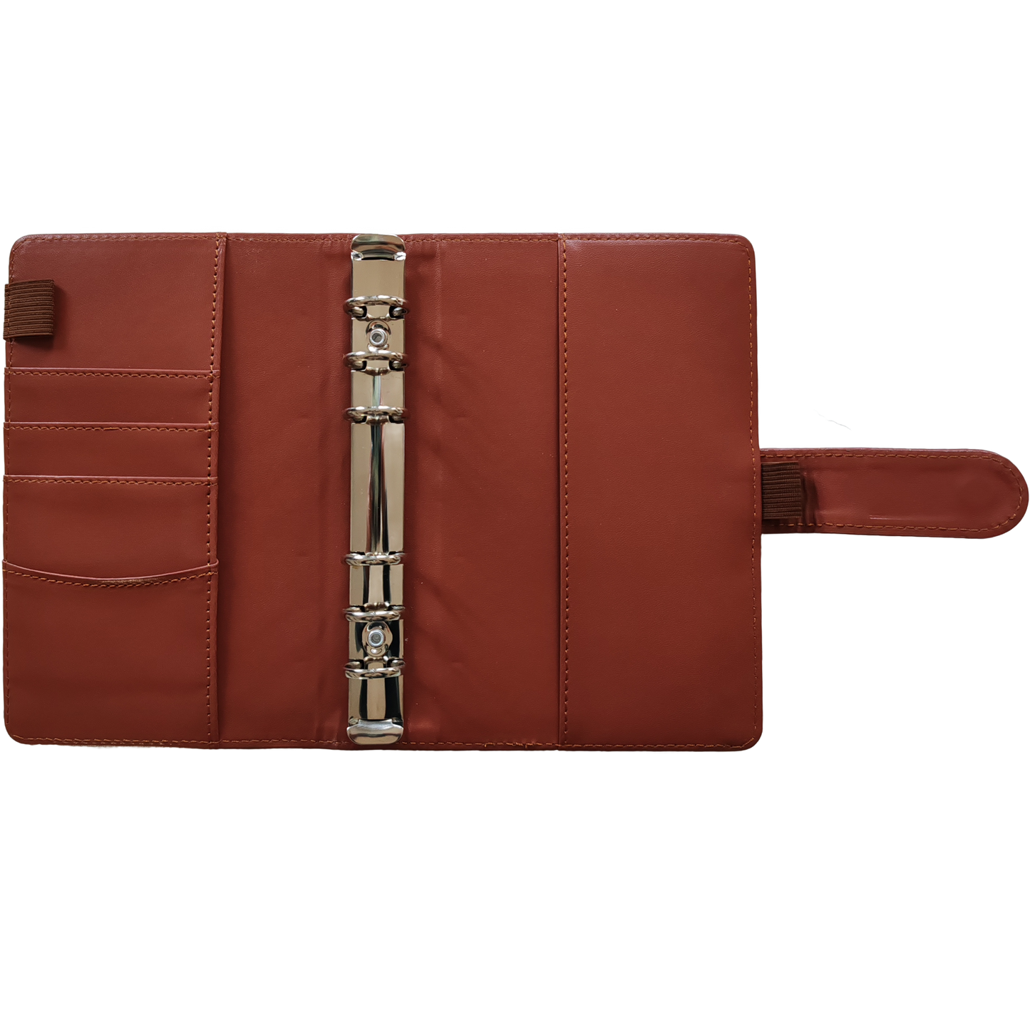 Personal Size / DIN A6 Ringbuch | Ringbinder Braun | 6-Ring-Mechanik