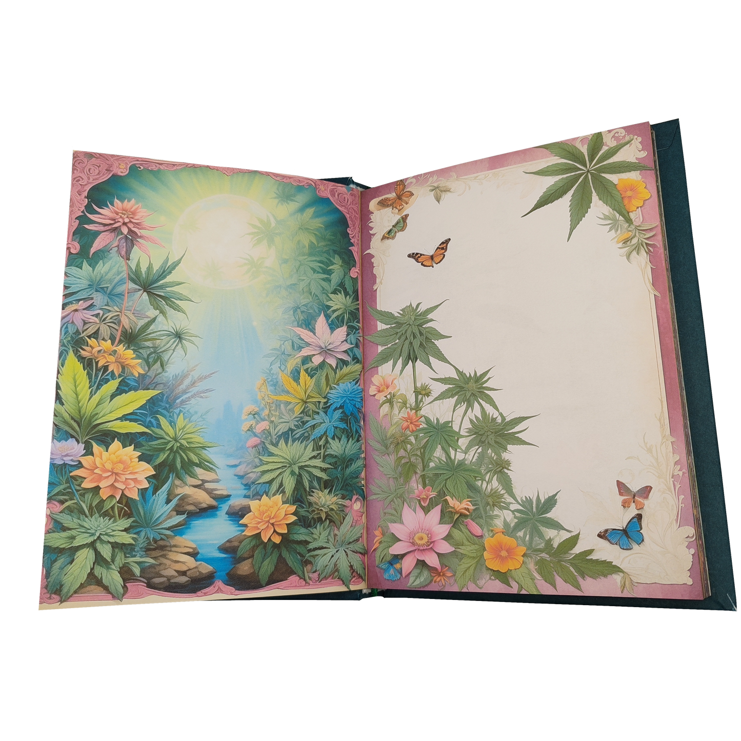 Illustriertes Notizbuch | Motiv Chilled Weed | DIN A5 Hardcover | 160 Seiten