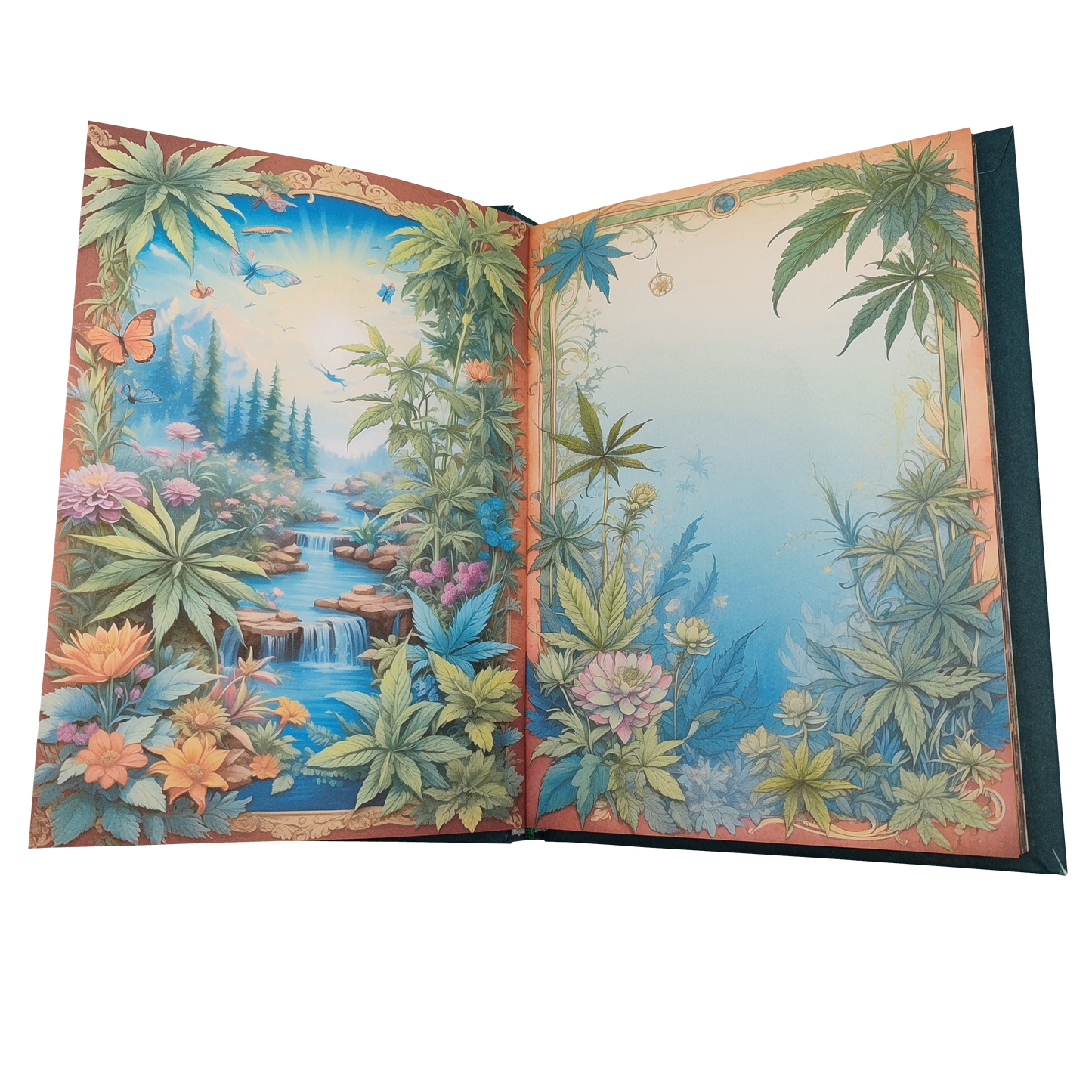 Illustriertes Notizbuch | Motiv Chilled Weed | DIN A5 Hardcover | 160 Seiten